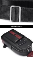 Bolsa De Hombro Para Hombre En Cuero Multi-funcional Deportiva Impermeable Para Correr Y Entrenar Bolsa Mensajera De Viaje Cruzable - details 5