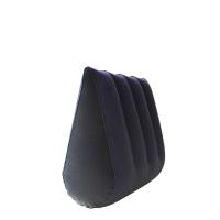 Almohada Inflable De Silicona Con Recubrimiento De PVC Azul Y Negro Triángulo Cilindro Colchón Suave Para Soporte De Cabeza Y Espalda - details 6