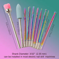 Kit De 19 Piezas De Brocas Para Uñas Con Corte De Corte Y Archivo Eléctrico Cerámica Acrílica Gel De Uñas Herramientas De Arte De Uñas - details 8