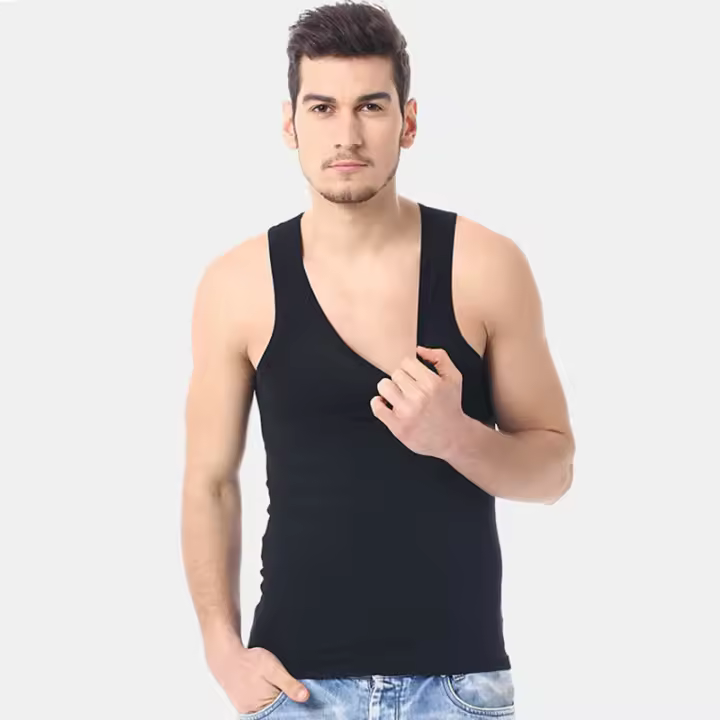 Chaleco De Algodón Ligero Para Hombre Verano Deportivo Casual Exterior Ajustado Transpirable Secado Rápido Chaleco Suelto - 1