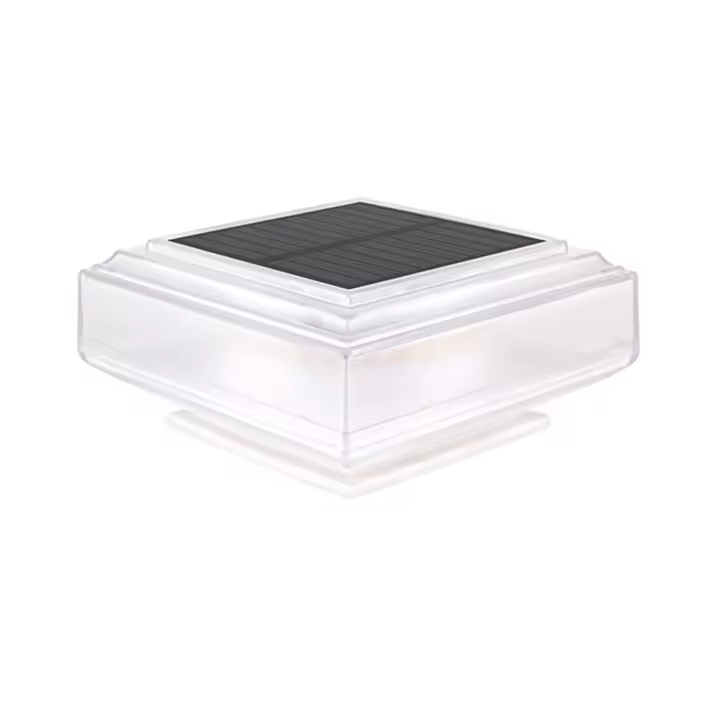 Lámpara Exterior Gran Capacidad De Batería Para Jardín Puerta Poste Cuadrado Impermeable Iluminación Exterior Fácil Y Rápida Instalación Luz De Jardín Moderna - 1
