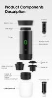 Cafetera espresso portátil para camping, máquina de café expreso, Eléctrica, 3 en 1, cafetera en Polvo para el hogar, Viajes, camping - details 1