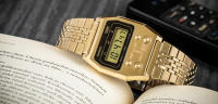 reloj digital retro vintage Casio A1100G-5 remember 52QS-14B 70’s edition 40 × 35 × 9.1 mm  baño de iones - details 7