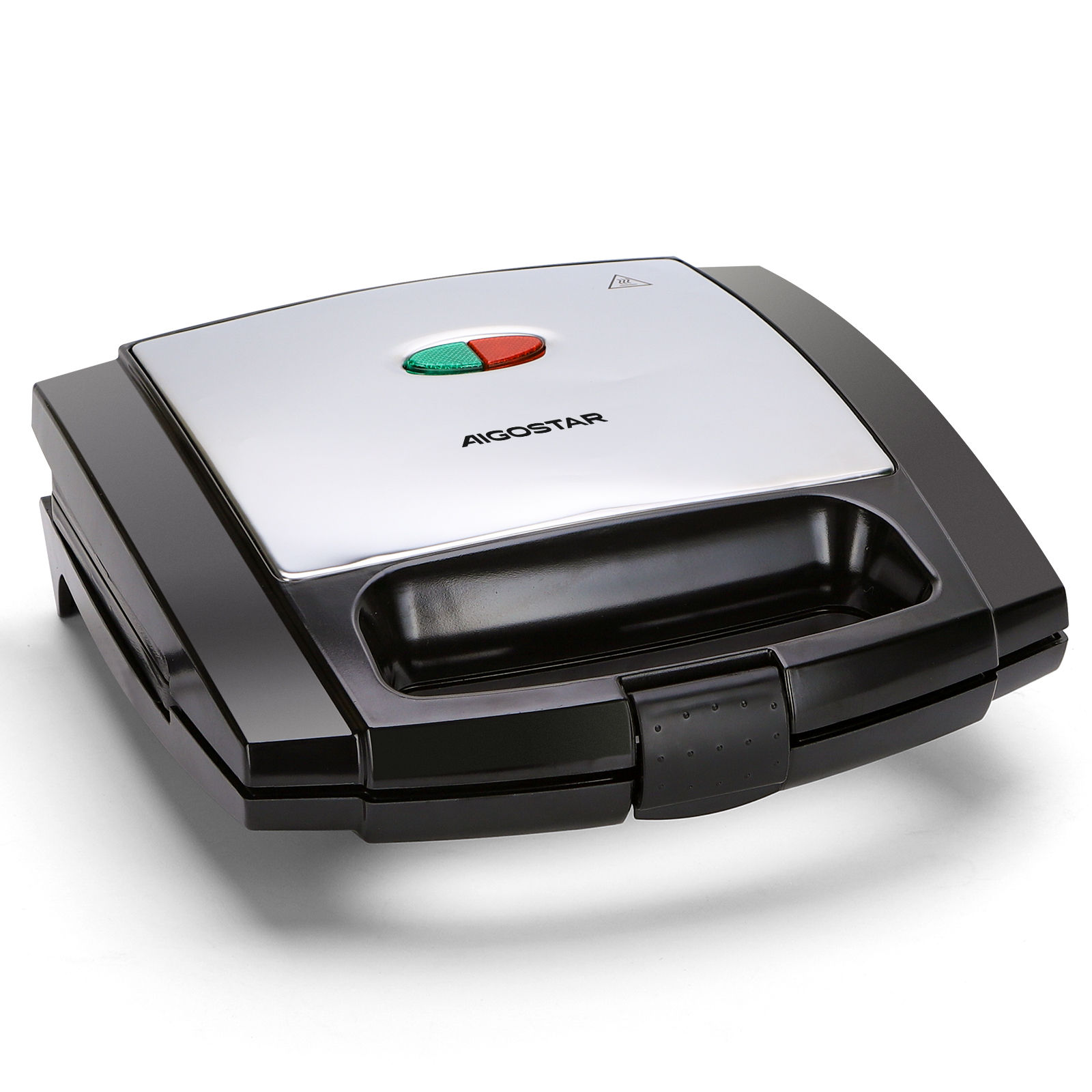 AIGOSTAR 300002RFU Sandwichera,Revestimiento Antiadherente, Piloto LED Indicador Temperatura. (800W)