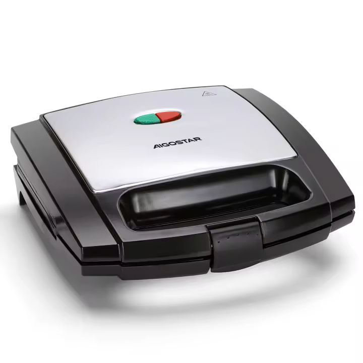 AIGOSTAR 300002RFU Sandwichera,Revestimiento Antiadherente, Piloto LED Indicador Temperatura. (800W) - 1