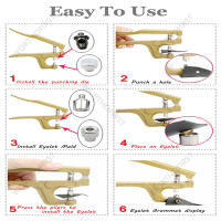 Aguja De Perforación Para Papel Y Tela Con 200 Conjuntos De Ojales De Cobre Y Palancas De Presión Manual 3mm/5mm/6mm Para Scrapbooking - details 7