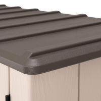 Lifetime - Armario exterior vertical Rough Cut™ 1.500 L, polietileno HDPE texturizado, con suelo, doble puerta con cierre para candado (n/i), estructura reforzada, estantes interiores ajustables, resistente a la intemperie, ideal para almacenamiento - details 7