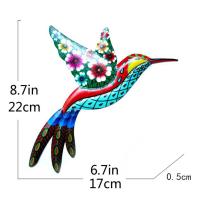 Hummingbird De Metal Para Colgar En La Pared Decoración Para Jardín Y Hogar Arte De Hierro Creativo Adornos Hechos a Mano Para Interior Y Exterior - details 7