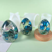 Molde De Silicona Para Resina Epoxy DIY Forma De Huevo Grande Lámpara De Noche Estrella Molde Para Pendiente De Bola - details 3