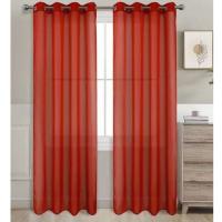 Cortina Transparente 2 Hojas Cortina Translucida de Dormitorio Moderno 8 Ojales Color Puro Visillo Decorativo para Ventana Salón Cuarto Dormitorio Comedor Cocina Oficina 140x220cm 7915 - details 0