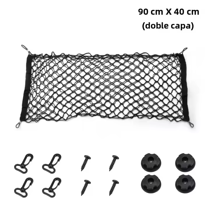 Malla Elástica De Red De Almacenamiento Para Motocicleta Universal 90x40cm/110x50cm Soporte De Bolsa De Equipaje Para Coche Accesorios De Automóvil - 1