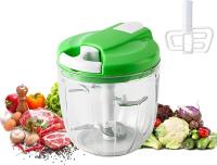 Mini picadora, picadora de alimentos de 900 ml, picadora manual de cebolla de silicona PP, máquina picadora de hilo manual, picadora de ajo portátil para alimentos desmontable, picadora de verduras - details 2