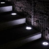 Luces Solares Para Jardín 1/4/8 Piezas 8/20 LEDs Disco Subterráneo Lámpara De Resplandor Para Decoración De Casa Y Jardín IP65 ABS Fuente De Energía Solar - details 1