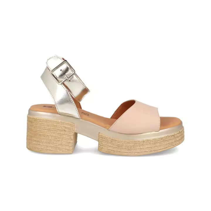1110 - BDA SANDALIAS DE TACÓN   COLORES : BEIGE  TALLAS : 35 AL 41  CORTE EXTERIOR : PIEL  FORRO INTERIOR : PIEL  PLANTILLA : PIEL / GEL    ALTURA TACÓN / CUÑA : 6 CM.  PISO : SINTÉTICO - 1