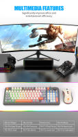 Teclado Y Ratón USB K820 Iluminados Para Juego Ergonómicos Con Funciones Multimedia Para Oficina Y Hogar Compatible Con Laptop Y Desktop Para Hombres Y Mujeres - details 6