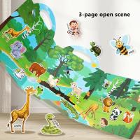 Libro De Pegatinas Reutilizables Para Niños Con Diversos Escenarios Juego De Rompecabezas DIY Educativo Juguetes Clásicos Para Niños De 2 a 4 Años Regalos - details 3
