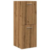 vidaXL Armario de baño madera contrachapada 30x30x80 cm en color Blanco/Roble Sonoma/Madera antigua y más | almacenamiento funcional diseño moderno para baño dormitorio sala - details 3