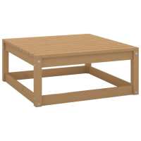 vidaXL Taburete de jardín madera maciza de pino 70x70x30 cm en color Negro/Marrón miel/Natural | cómodas modernas ergonómicas para comedor cocina salón hogar - details 1