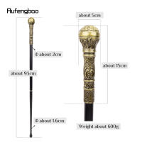 Bastón De Moda De Bronce Con Mango Redondo Elegante Para Fiesta Cane Decorativa De 93cm Con Punta De Goma Para Senderismo - details 3