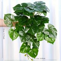 1pc Hoja De Tortuga Artificial Para Colgar En Macetas O Vajilla Decoración De Casa Y Regalos Planta Verde Artificial De Poliéster Para Exposición Y Aniversarios - details 1