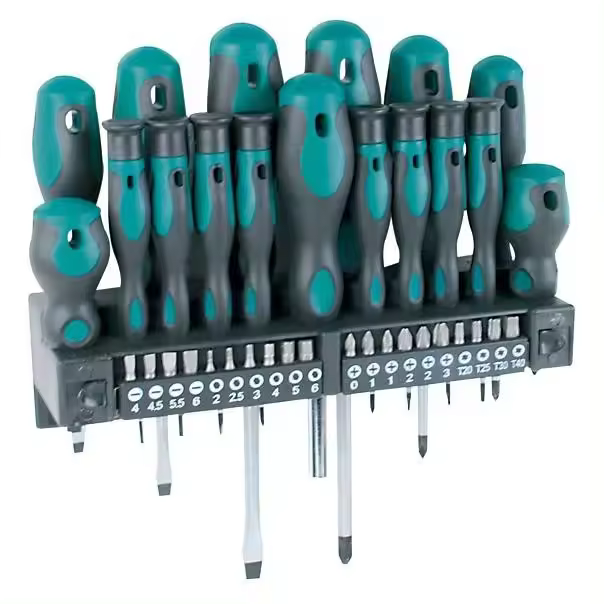 MANNESMANN M11415 - JUEGO DESTORNILLADORES Y PUNTAS 37 PIEZAS - 1