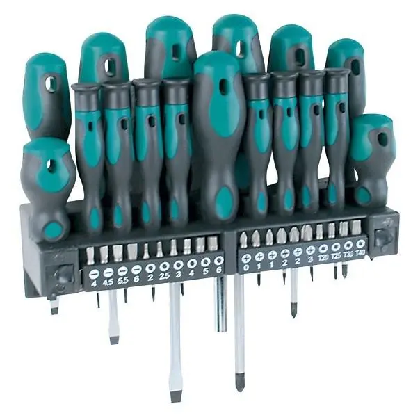 MANNESMANN M11415 - JUEGO DESTORNILLADORES Y PUNTAS 37 PIEZAS - 1