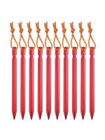 10Pcs Palos De Tierra Para Jardín De Aluminio 18cm Con Cuerda Reflectante Para Hamaca Camping Resistente Al Viento Accesorio De Tienda De Campaña - details 1