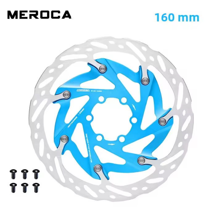 MEROCA Rotor De Freno De Disco Para Bicicleta 160mm Mountain Bike Road Bicycle 6 Bolts Disipación De Calor Y Viento Sistema De Freno Disc Hybrid - 1