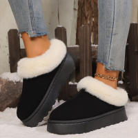 Nuevos Zapatos De Lana Para Mujer 2024 Botas De Nieve De Plataforma Calientes Botillas Antideslizantes Para Exteriores Zapatos Con Lantejuela De Nubuck Suela De TPU Adecuados Para Invierno - details 1