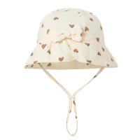 Gorro De Verano Para Bebés Muselina Con Lazo Accesorios Para Niñas Sombrero De Playa Infantil Para Recién Nacidos 0-12M - details 3