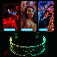 Gafas Luminosas LED Mejoradas Vintage Punk Para Decoración De Navidad Coloridas Y Fashion Para Fiestas Luz Nocturna Con Luz Neón - details 4