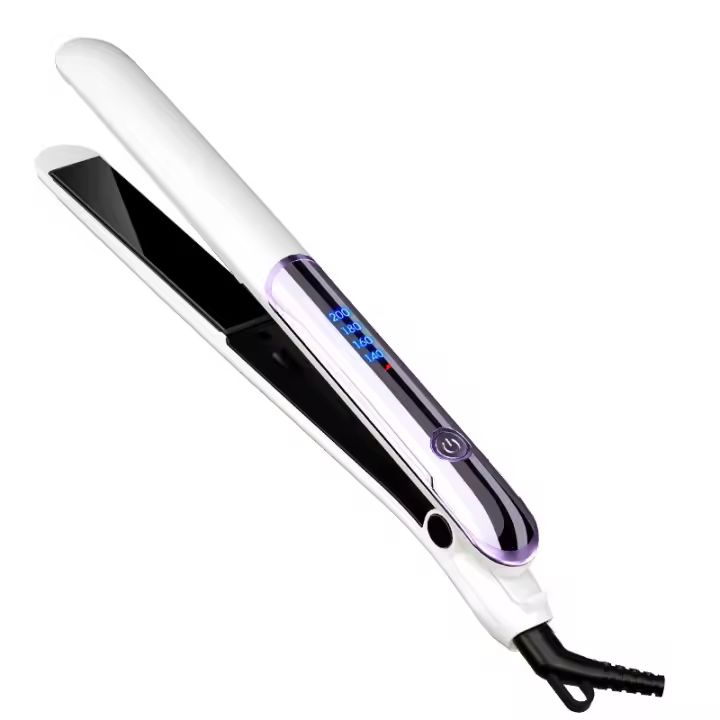 Planchas del Pelo 2 in 1, Rizador de cabello de doble uso, Planchas planas de calentamiento rápido 30S, Ajuste de temperatura 140-200°C, Alisador de cabello profesional iónico de cerámica - 1