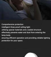 Lámpara De Techo Plana LED Ultra Delgada 20/24W Redonda Para Cocina Dormitorio Basamento Pasillo Sala De Estar Iluminación Diaria Ajustable Color Negro - details 9