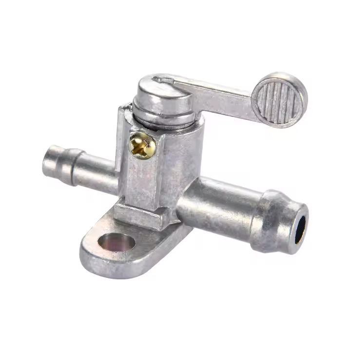 Interruptor De Tanque De Combustible GOOFIT Para Motocicleta Compatible Con PW50 1981-2009 ATV Motocross Bicicleta De Pista Móvil Repuesto De Tapón De Tanque De Gasolina Plata Metálico - 1