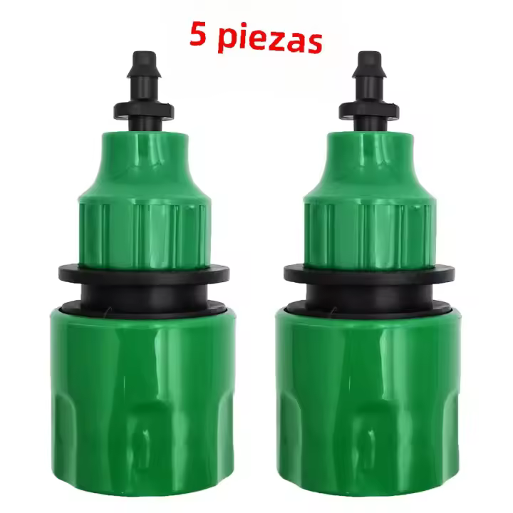 Conector Rápido De Tubo De Agua 5pcs Para Sistema De Riego Por Drip Y Jardín Piezas De Equipo De Riego Material Plástico - 1