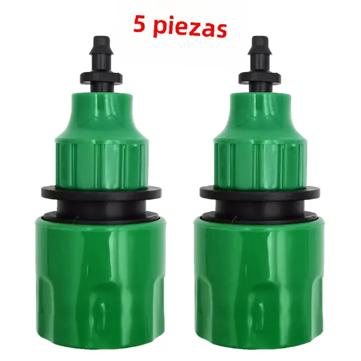Conector Rápido De Tubo De Agua 5pcs Para Sistema De Riego Por Drip Y Jardín Piezas De Equipo De Riego Material Plástico - 1