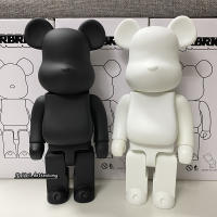 Figura De Acción 28cm Galaxia Pintura Oso Negro Blanco Bearbrick DIY Modelo 3D Mini Bricks Juguete Para Adolescentes Y Adultos - details 0