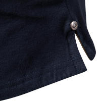 Primavera y novedad de verano, camisa POLO de talla europea para hombre con solapa, camiseta informal de manga corta digital con costuras a rayas para hombre - details 9