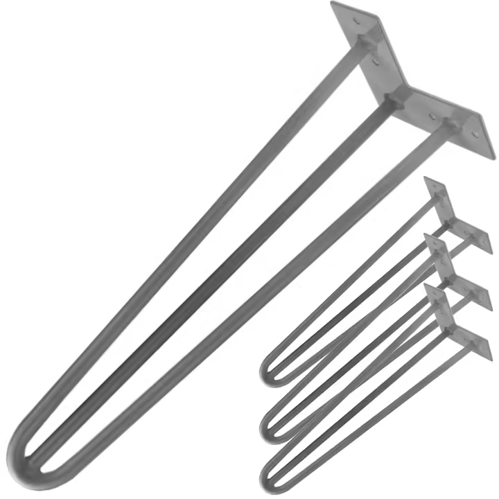 Pies para mesa y mueble Patas en acero 3 varillas 71 cm 4-pack - PrimeMatik - 1