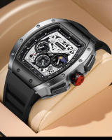 Reloj Deportivo Para Hombre 2024 LIGE Marca Top Lujo Reloj Militar Impermeable Cronógrafo De Cuarzo De Lujo Con Manos Luminosas Y Fase De La Luna - details 19