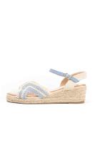 Lyla Wang alpargatas cuñas bajas de esparto mujer diseño crochet con plataforma - details 6