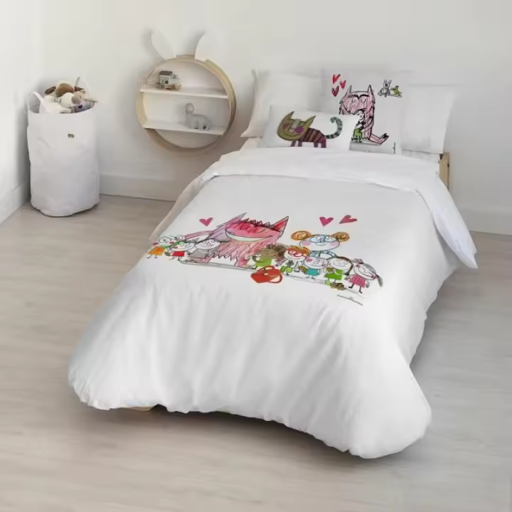 Funda Nórdica Ripshop Al cole Multicolor 140 x 200 cm Cuello de botella - 1