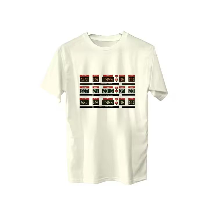 Camiseta Regreso al futuro. Marty Mcfly. Doc Emmett Brown. Delorean. Biff Tannen. Great Scott. 1,21 Gigavatios. Varios colores. Todas las tallas. - 1