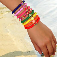 Set De 8 Pulseras Bohemia Go2boho Moda Frutas Para Mujer Encanto Verano Playa Regalo De Amistad Joyería De Cuerda De Vidrio - details 0