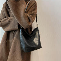 Bolso De Hombro Para Mujer En Cuero PU Vintage De Color Sólido Moda Con Correa Ancha Y Estilo Crossbody Bolsa De Buque - details 7