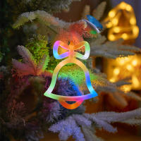 Luces De Pared Para Ventanas Con Forma De Navidad Y Aros De Campana Y Calcetines Con Ventosa Para Decoración De Hogar Y Ramadán Fuente De Energía: Pilas (No Incluidas) - details 9
