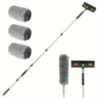 Vara De Limpieza De Ventanas Extensible De 144/206CM Escobilla De Piso Para El Hogar Cepillo De Vidrio Herramientas De Limpieza - details 0