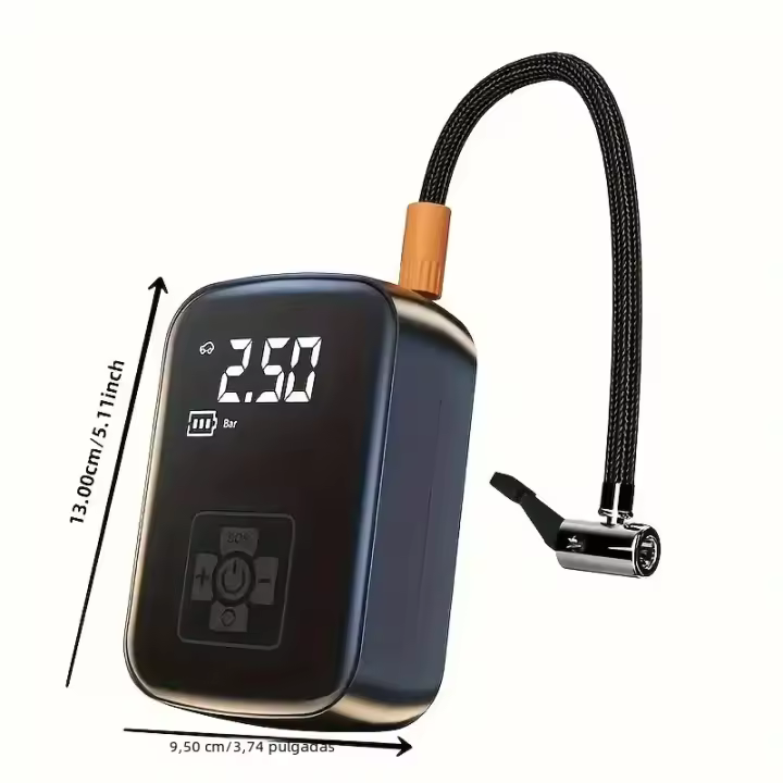 Bomba de Aire Compresora Inalámbrica para Coche 1pc Inflador de Neumáticos Eléctrico para Motocicleta Bicicleta Barco Automóvil Bomba de Inflado de Neumáticos Material ABS+Componentes Electrónicos - 1