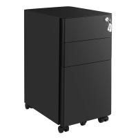 Archivador móvil con cerradura, cajonera de oficina con ruedas, para documentos A4 y carpetas de archivo, blanco o negro - details 7