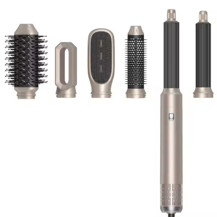 Set de peluquería, Peine de Aire Caliente de succión automática, Rizador Combinado 6 en uno, Placa (alisadora) - 1